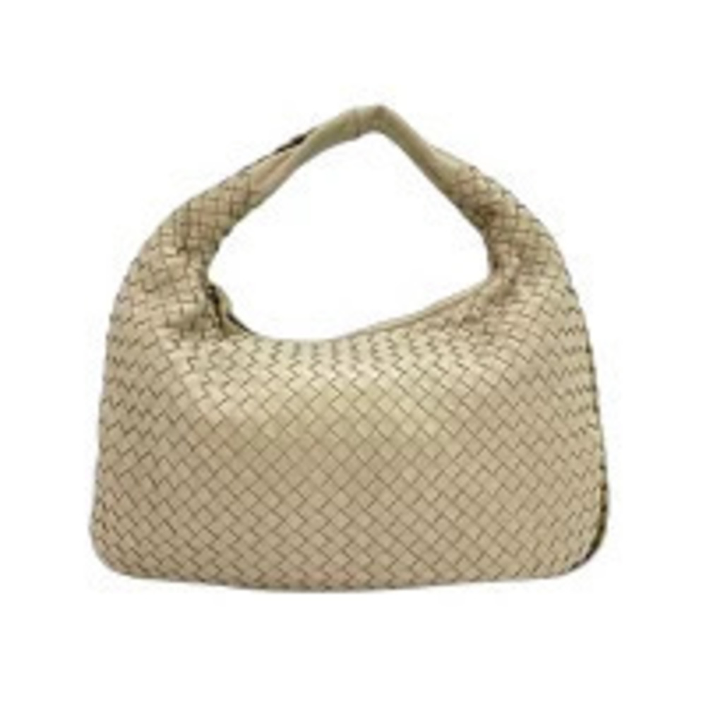 Bottega Veneta Intrecciato Shoulder Bag Leather Beige Cream